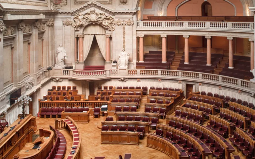 Imagem da Sala das Sessões da Assembleia da República