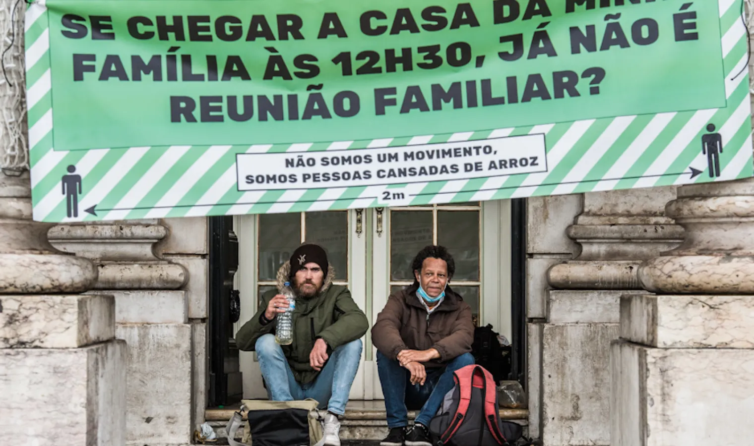 Manifestação de protesto de empresários e trabalhadores dos sectores da restauração, e bares e discotecas, onde reclamam apoios para os seus sectores.