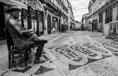 Abril de 2020: O Chiado e a Baixa lisboeta esvaziam-se/Miguel Valle de Figueiredo