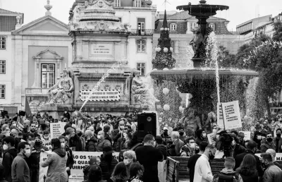 Novembro de 2020: Manifestação de protesto de empresários e trabalhadores da da restauração, bares e discotecas/Miguel Valle de Figueiredo