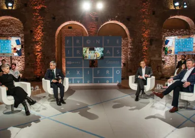 set do estúdio do Fronteiras XXI