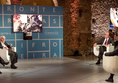 set do estúdio do Fronteiras XXI