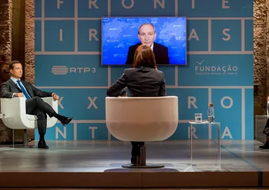 set do estúdio do Fronteiras XXI