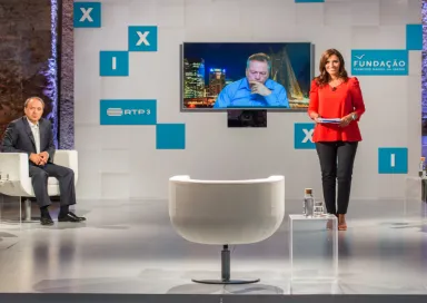 set do estúdio do Fronteiras XXI