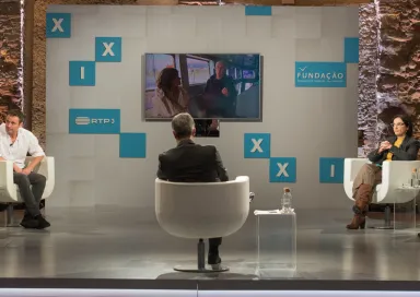 set do estúdio do Fronteiras XXI