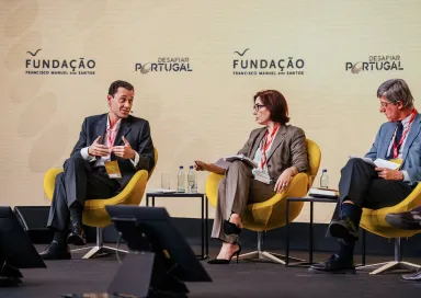 Debate sobre "O desafio da ciência, qualificações e inovação na criação de valor", no Encontro da Fundação Francisco Manuel dos Santos em 2021, "Desafiar Portugal".