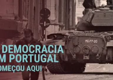 Imagem do vídeo de abertura Cinco Dècadas de Democracia