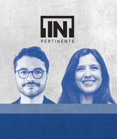 Imagem da dupla do [IN]Pertinente Ciência, composta pelo radialista Rui Maria Pêgo e pela oncologista Leonor Matos