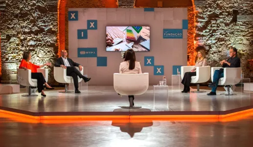 set do estúdio do Fronteiras XXI