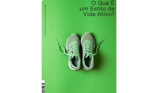 Capa do livro «O Que É um Estilo de Vida Ativo?», o segundo da coleção «Pela Sua Saúde - Atividade Física e Bem-Estar».