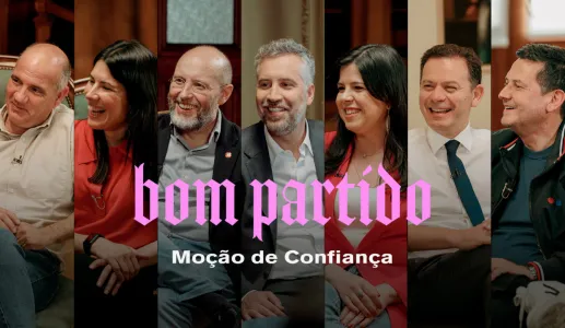 Imagem das entrevistas a sete candidatos às eleições legislativas de 18 de maio de 2025, realizadas por Guilherme Geirinhas, na minissérie «Bom Partido»