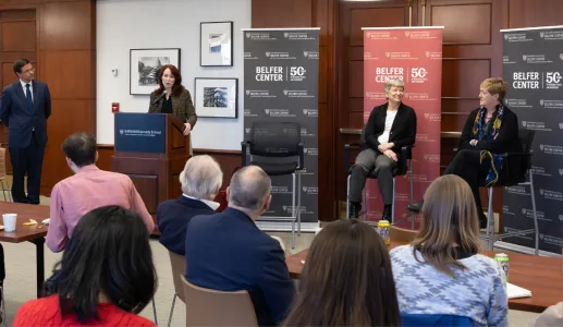 Fotografia da primeira conferência sobre a transição energética na Europa, com a Fundação e a Brookings Institution, em Harvard