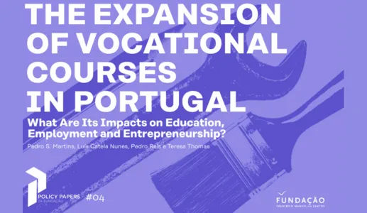 Imagem da capa do policy paper «A expansão dos cursos profissionais em Portugal: que impacto na educação, no emprego e no empreendedorismo?»